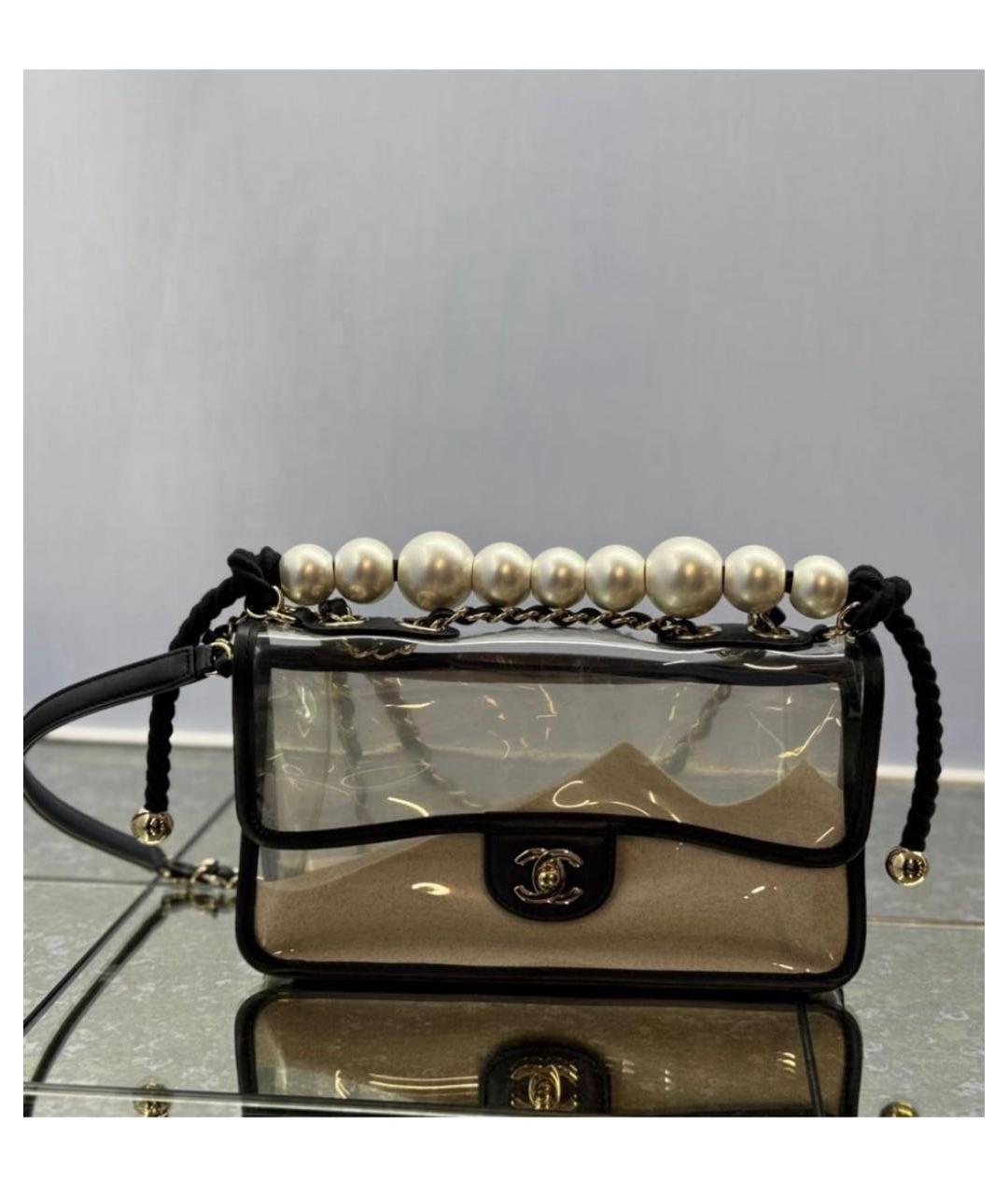 CHANEL Черная кожаная сумка через плечо, фото 7