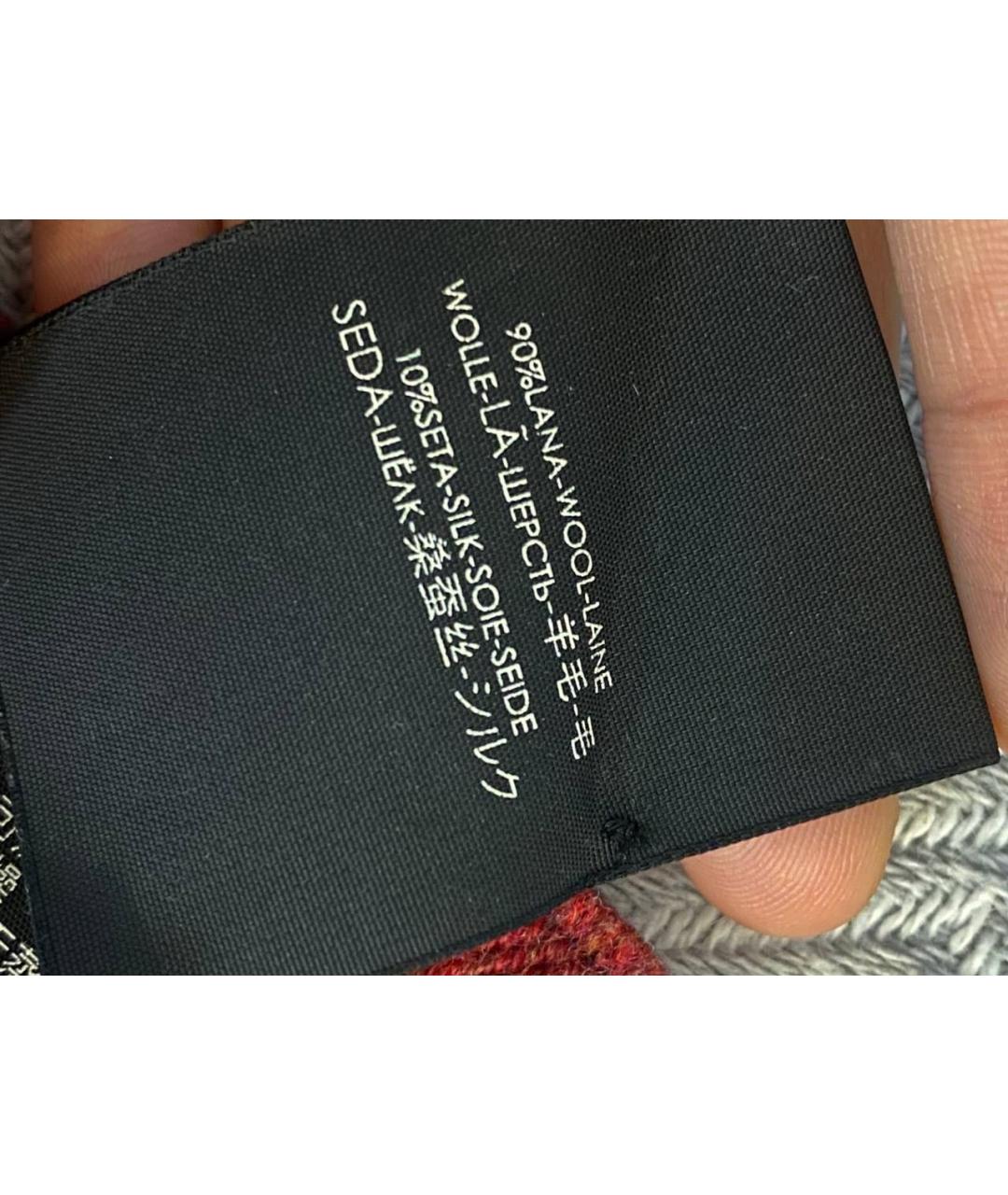 GUCCI Бордовый шерстяной шарф, фото 6