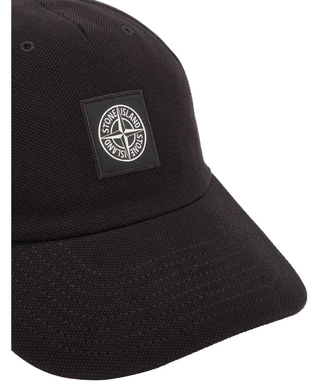 STONE ISLAND Черная хлопковая кепка/бейсболка, фото 3