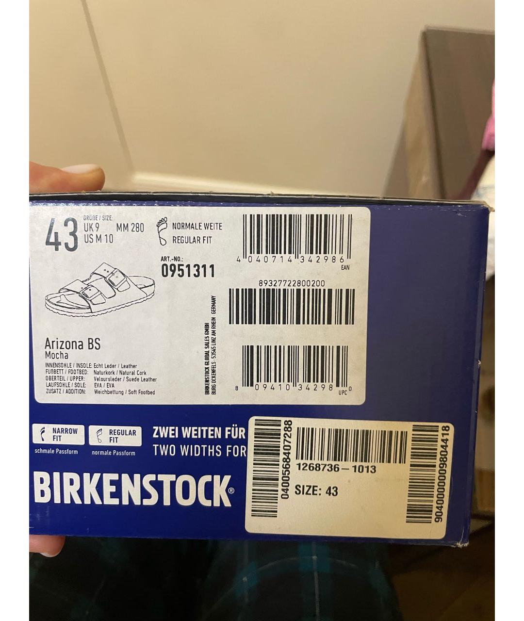 BIRKENSTOCK Коричневые замшевые сандалии, фото 5