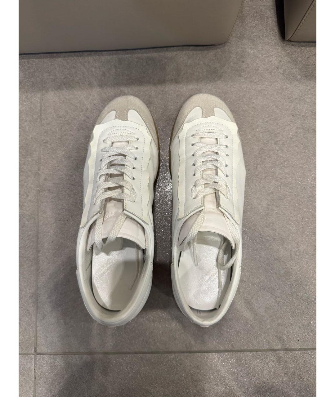 MAISON MARGIELA Белые кожаные кеды, фото 4