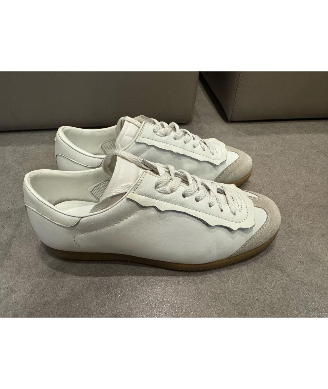 MAISON MARGIELA Белые кожаные кеды, фото 5