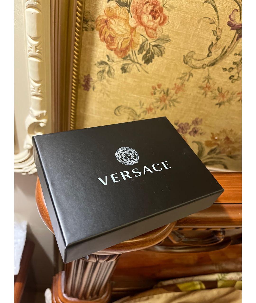 VERSACE Черный кожаный кардхолдер, фото 7