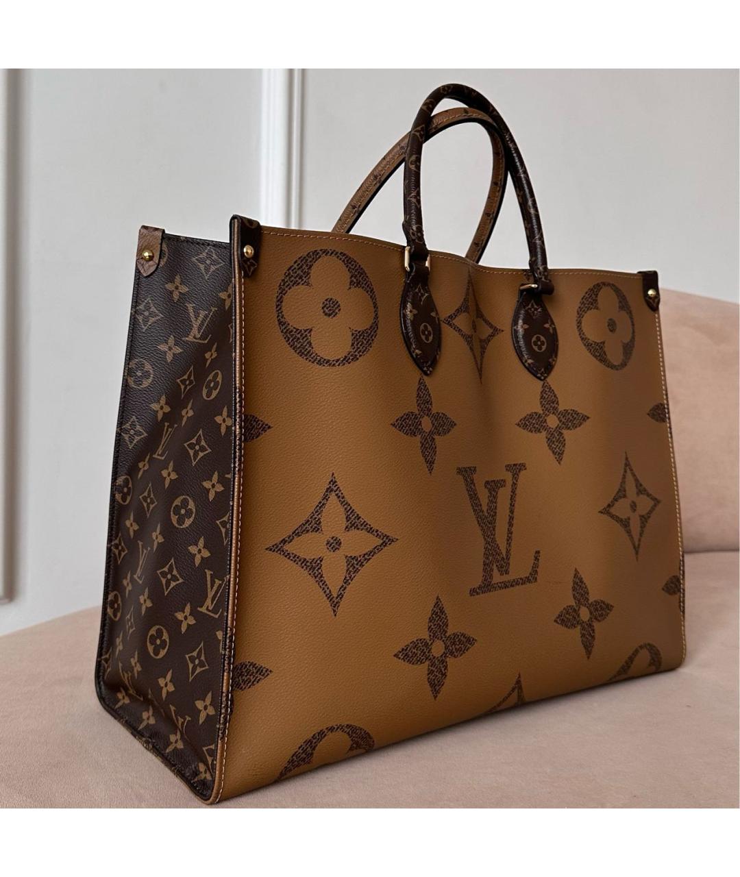 LOUIS VUITTON Коричневая сумка тоут, фото 8