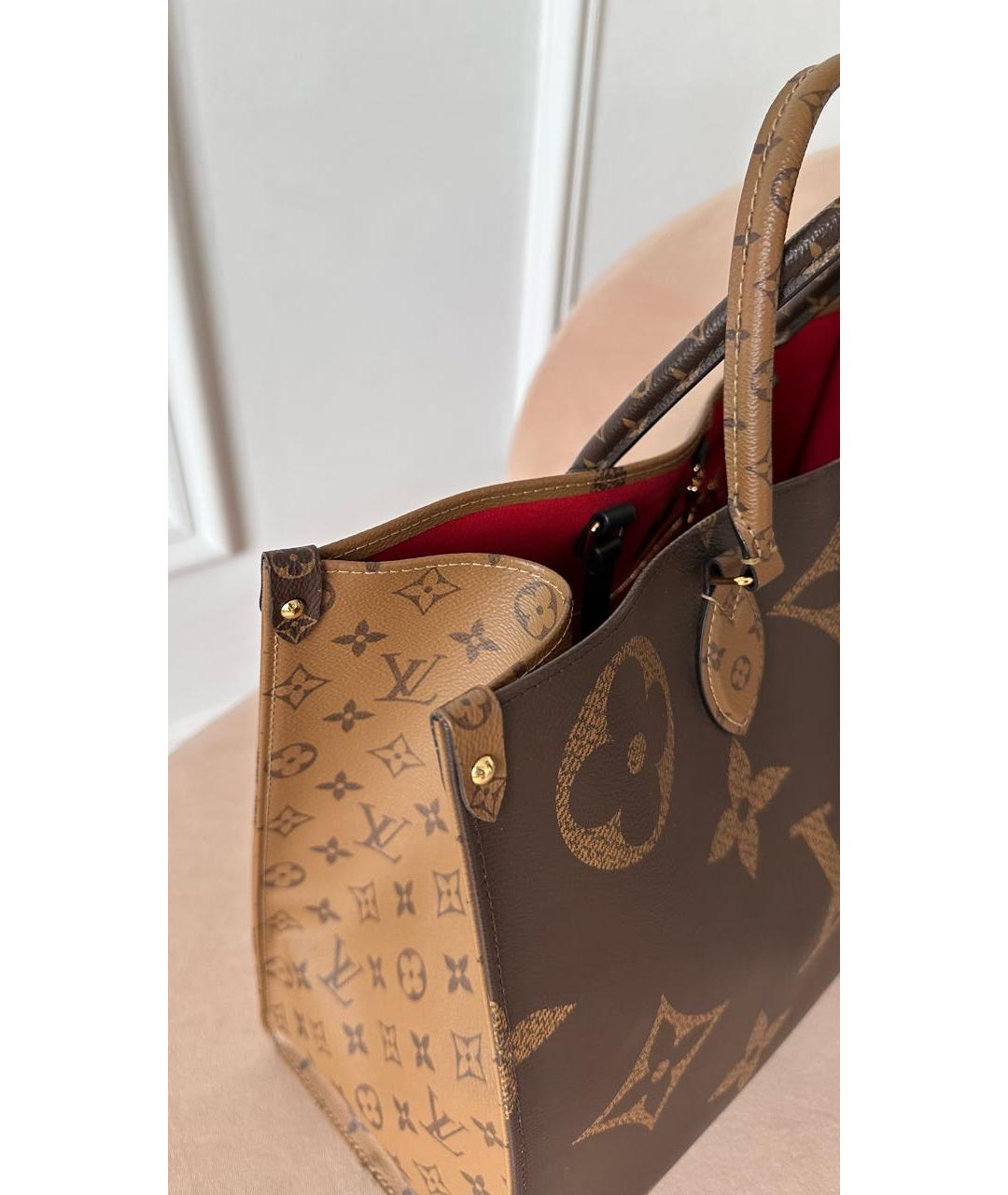 LOUIS VUITTON Коричневая сумка тоут, фото 5