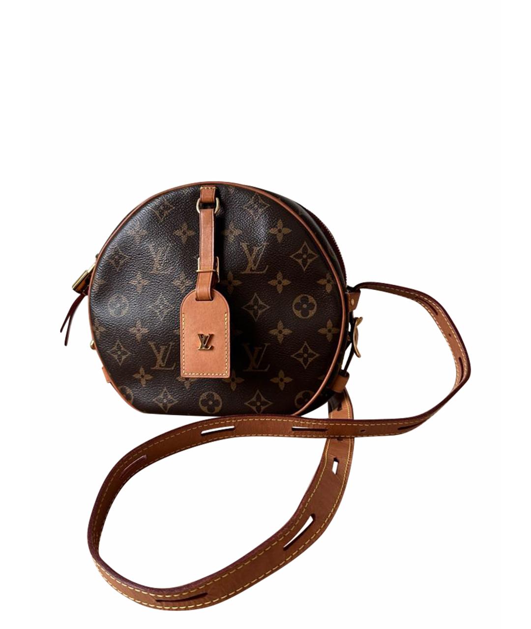 LOUIS VUITTON Коричневая кожаная сумка через плечо, фото 1