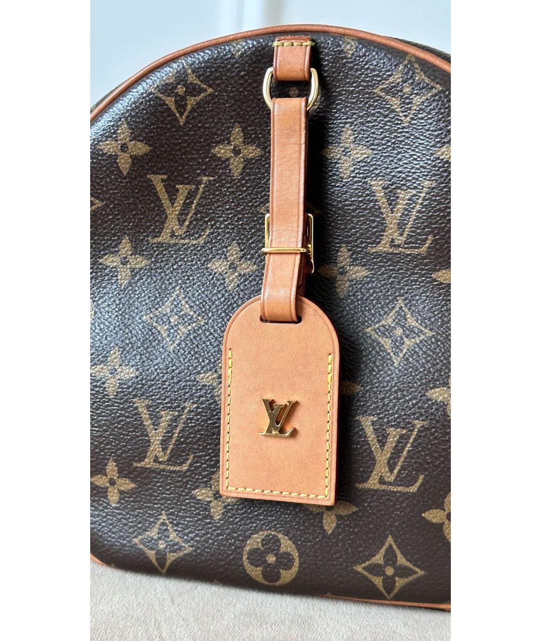 LOUIS VUITTON Коричневая кожаная сумка через плечо, фото 4