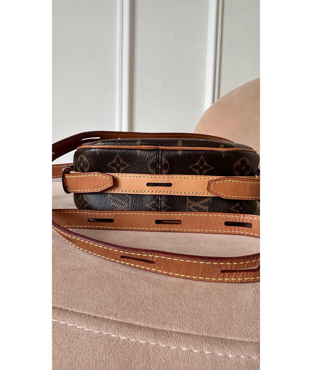 LOUIS VUITTON Коричневая кожаная сумка через плечо, фото 3