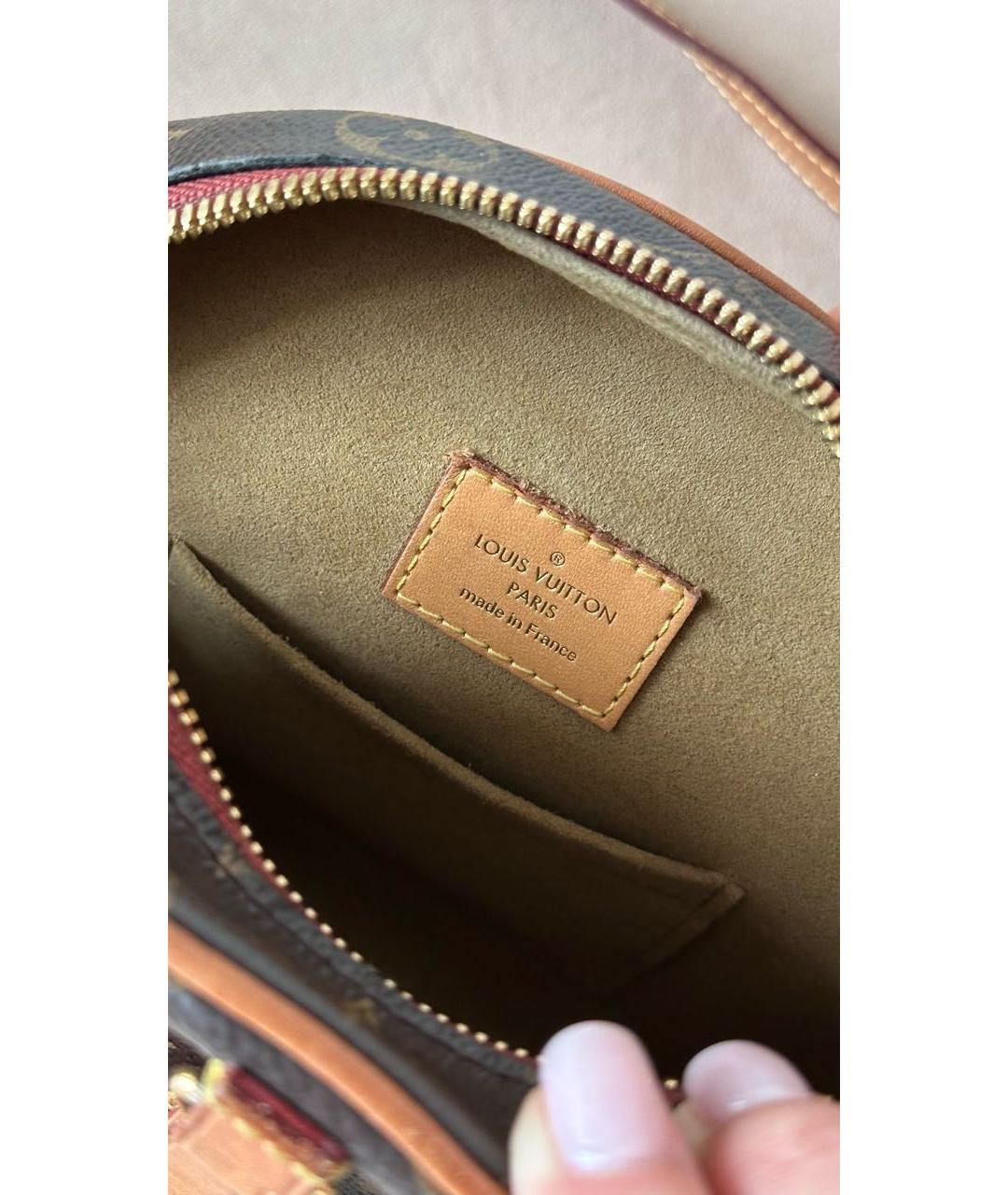 LOUIS VUITTON Коричневая кожаная сумка через плечо, фото 5