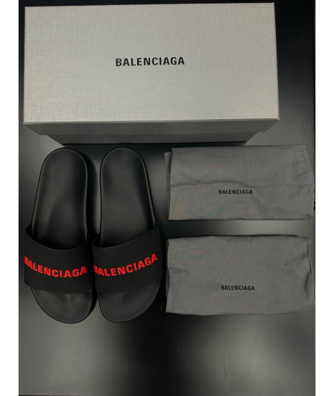 BALENCIAGA Черные шлепанцы, фото 5