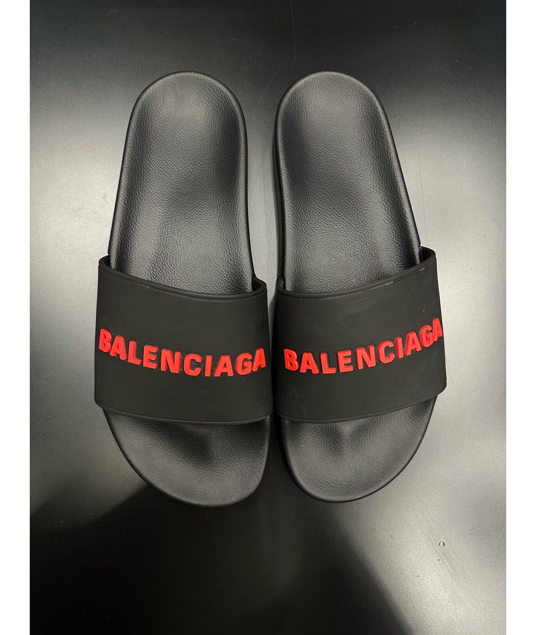 BALENCIAGA Черные шлепанцы, фото 3