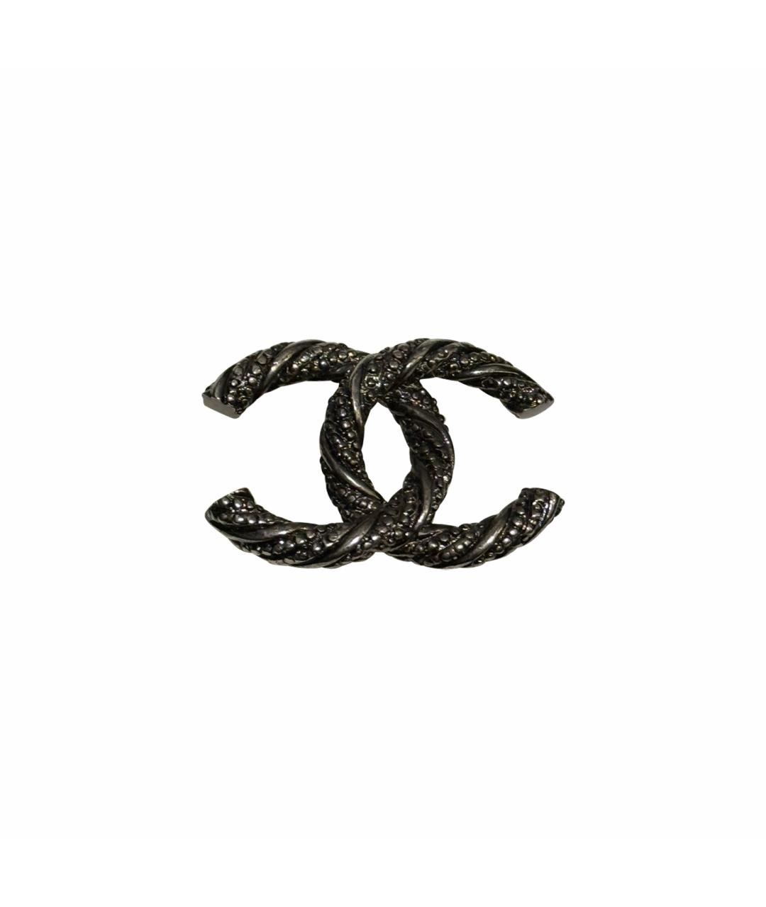 CHANEL Серая брошь, фото 1