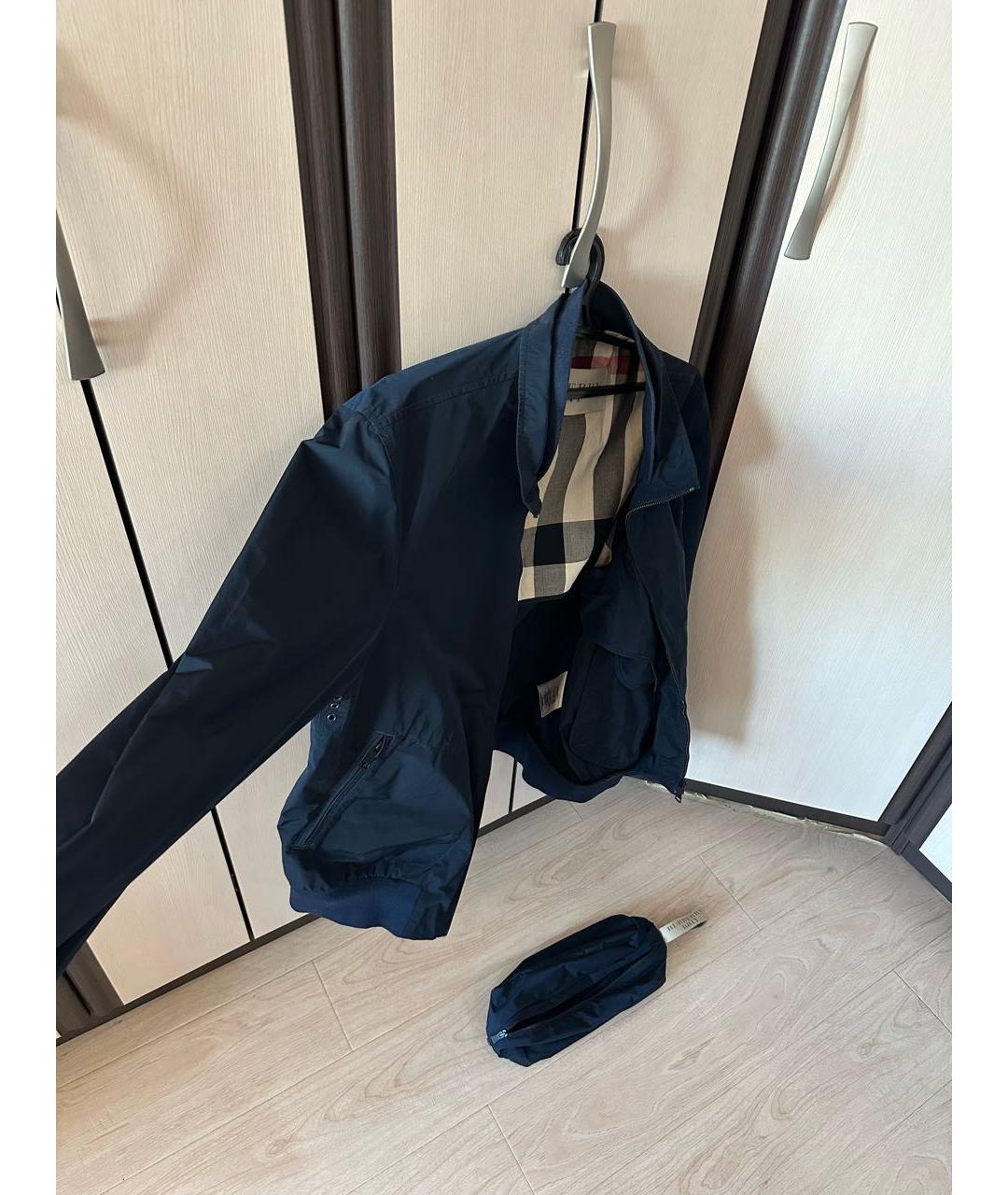 BURBERRY BRIT Темно-синяя полиэстеровая куртка, фото 8