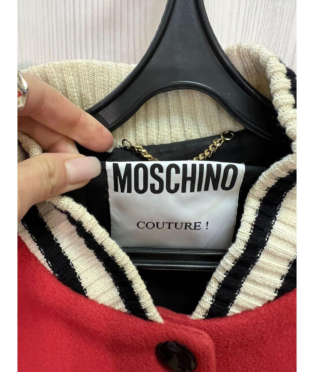 MOSCHINO Красная шерстяная куртка, фото 5