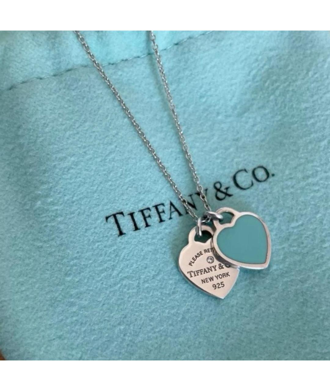 TIFFANY&CO Бирюзовая серебряная подвеска, фото 3