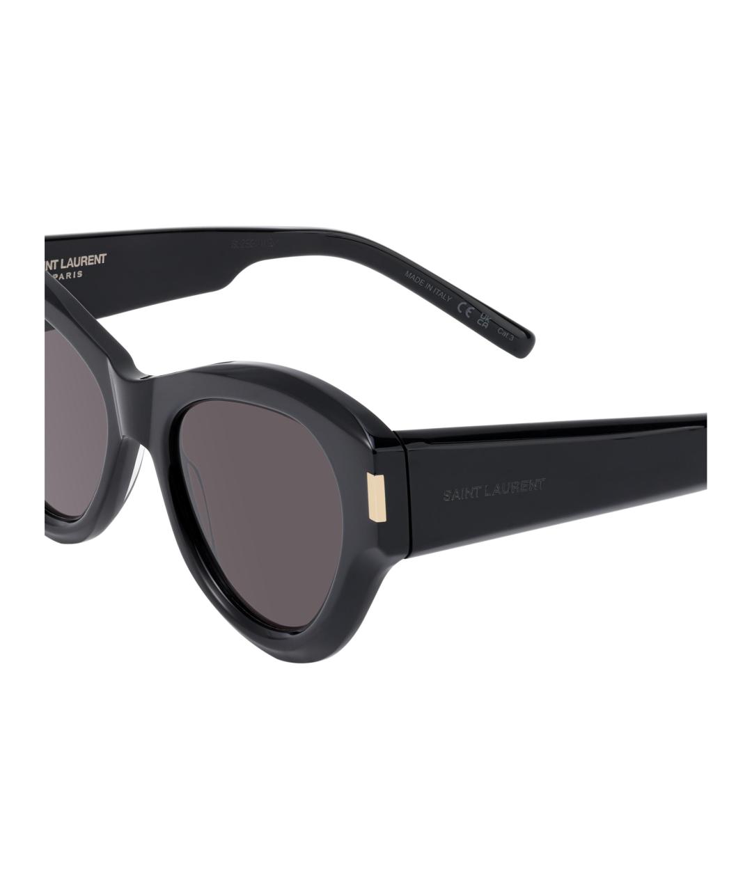 SAINT LAURENT Черные пластиковые солнцезащитные очки, фото 5