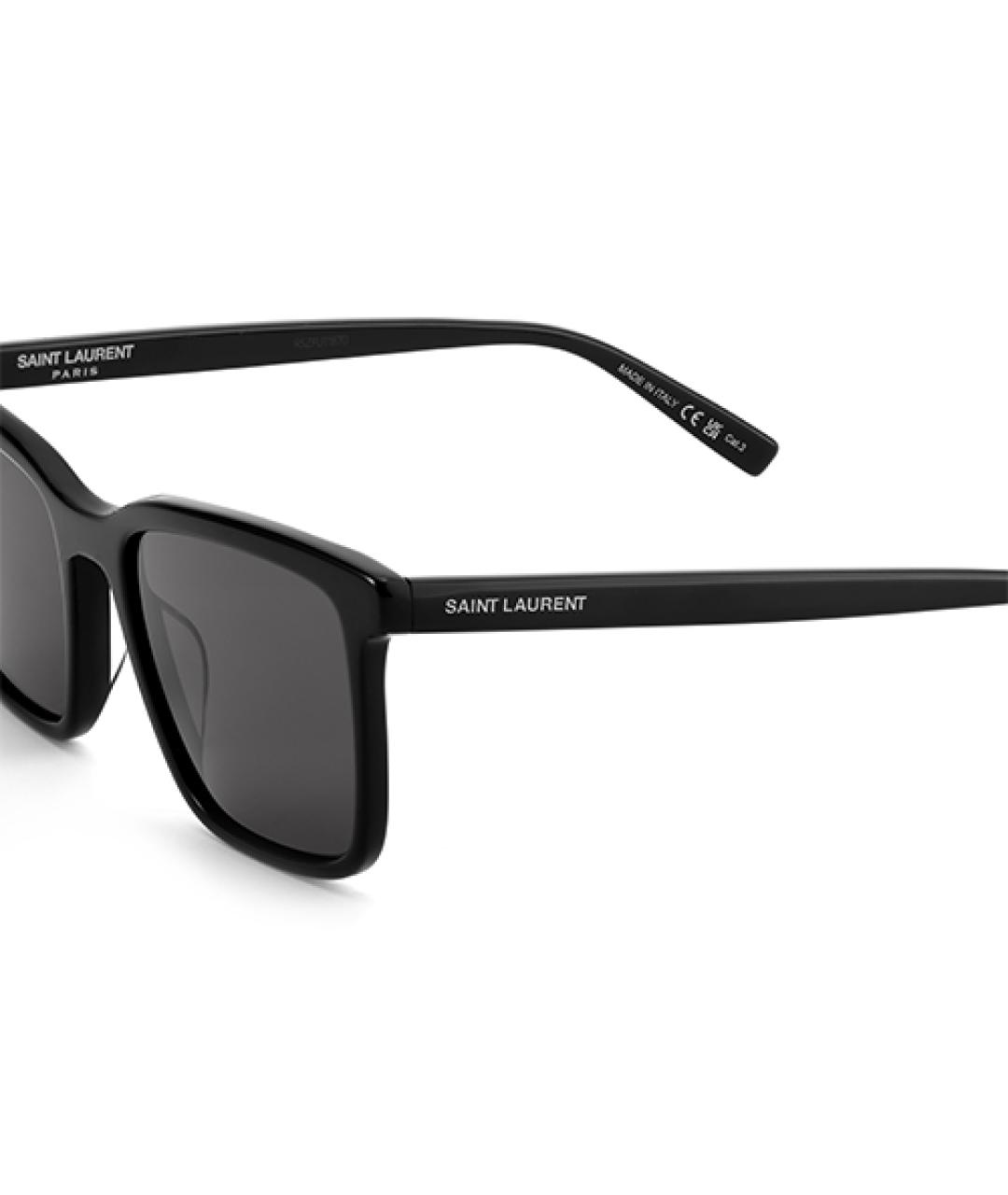 SAINT LAURENT Черные пластиковые солнцезащитные очки, фото 5