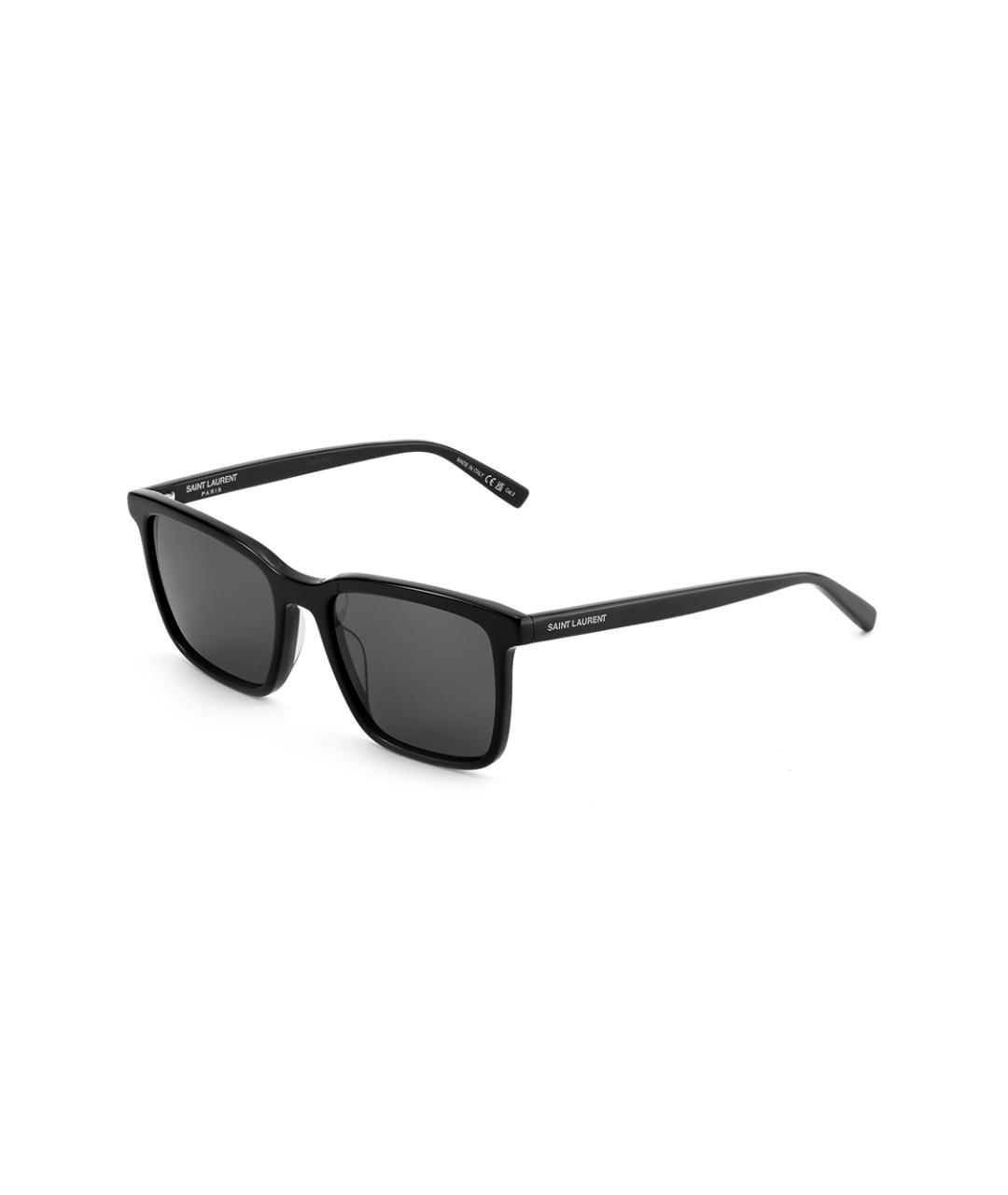 SAINT LAURENT Черные пластиковые солнцезащитные очки, фото 1