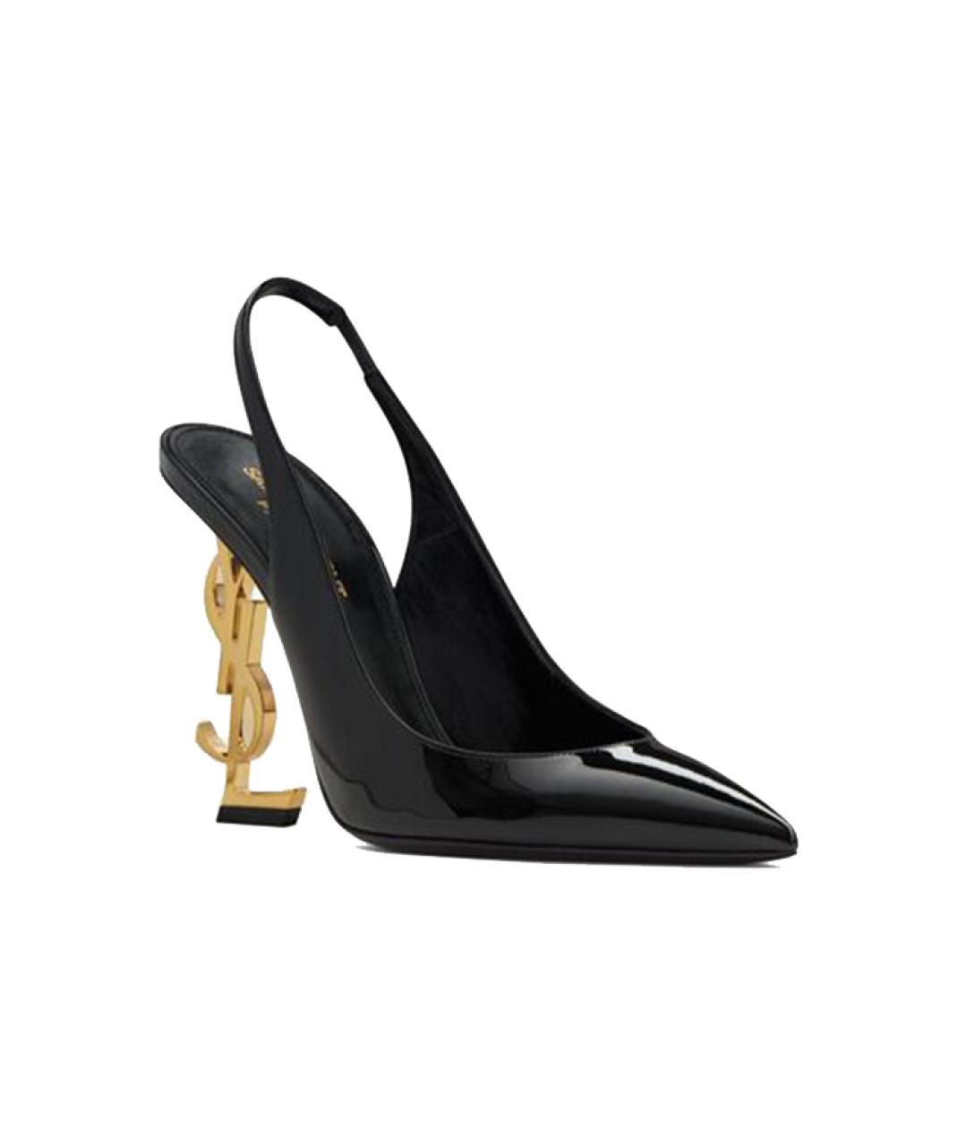 SAINT LAURENT Черные кожаные туфли, фото 3