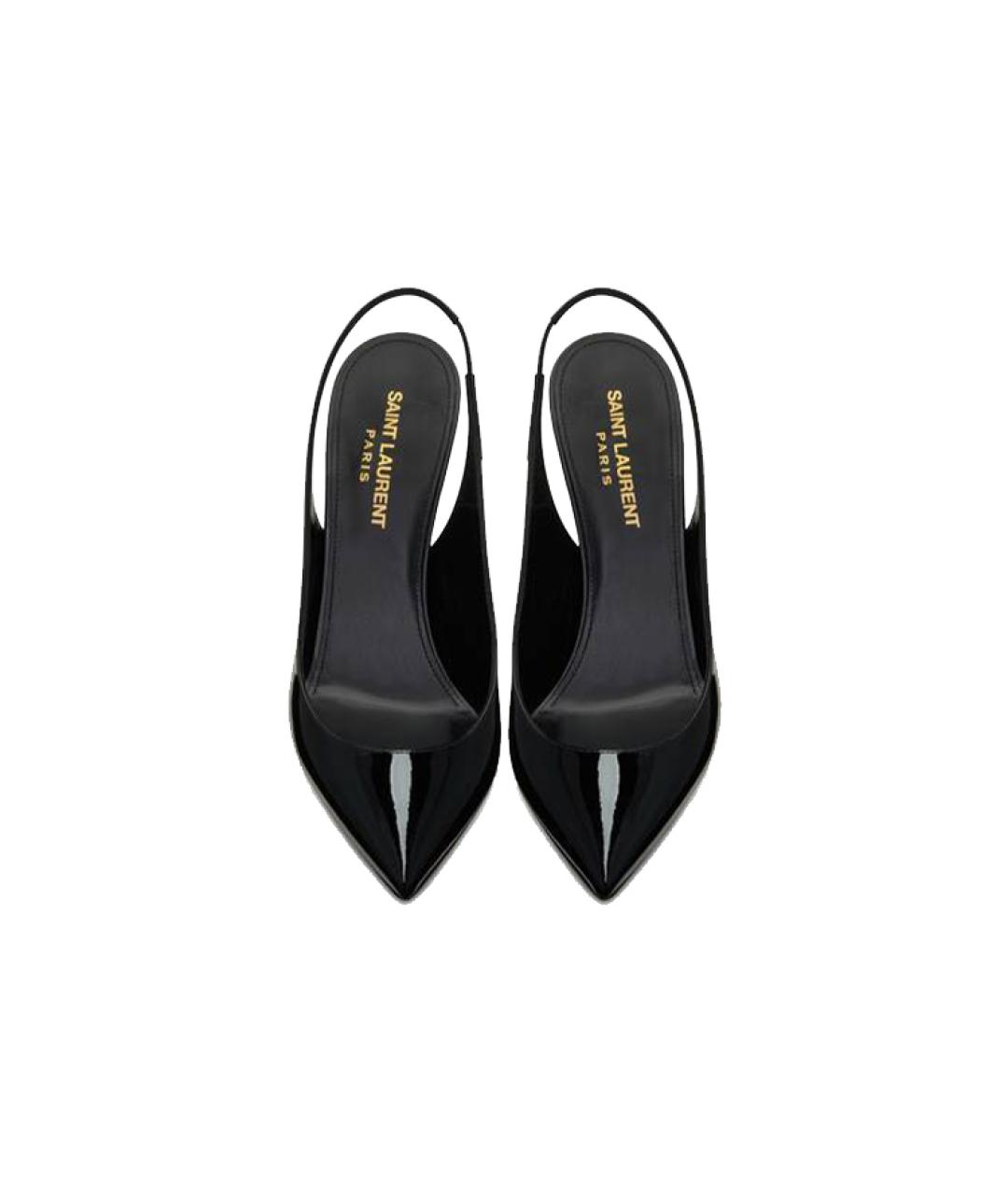 SAINT LAURENT Черные кожаные туфли, фото 4