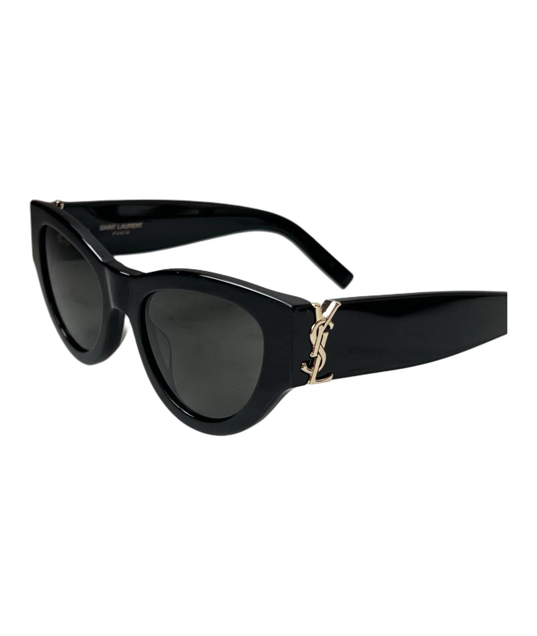 SAINT LAURENT Черные пластиковые солнцезащитные очки, фото 3