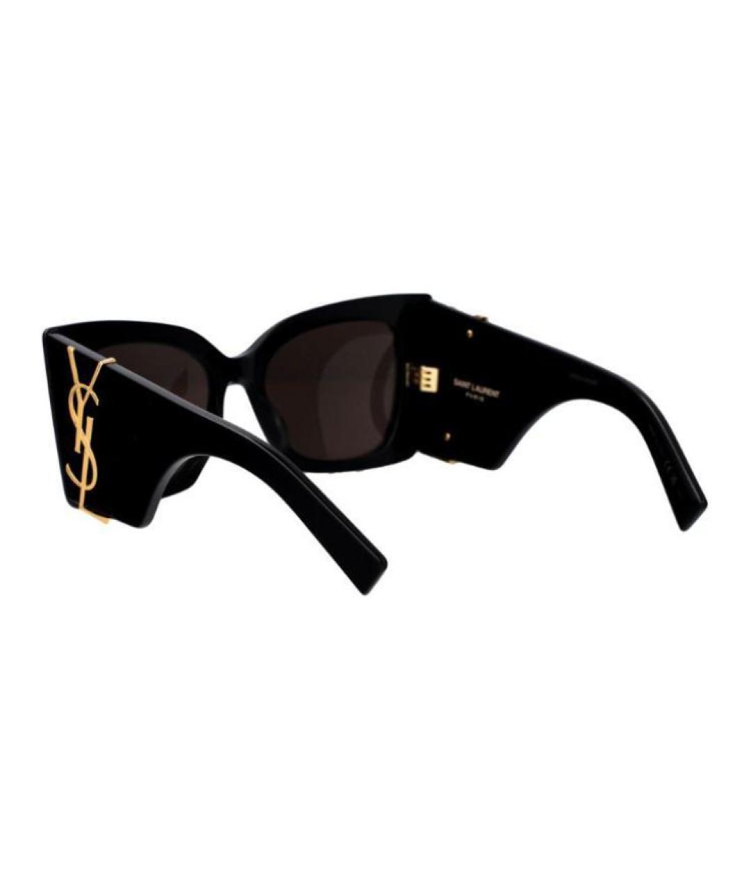 SAINT LAURENT Черные пластиковые солнцезащитные очки, фото 5