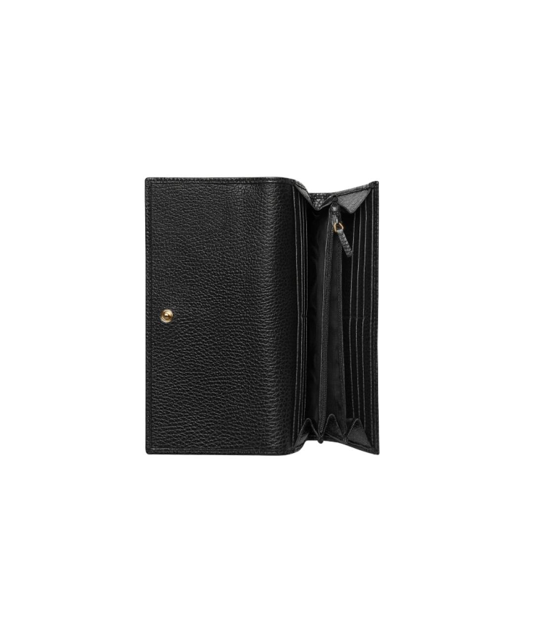 GUCCI Черный кожаный кошелек, фото 3