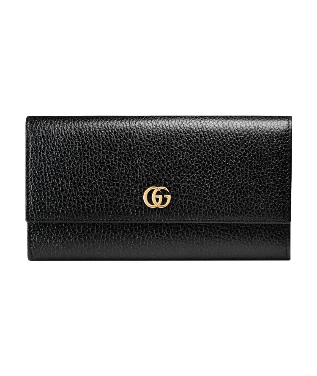 GUCCI Черный кожаный кошелек, фото 1