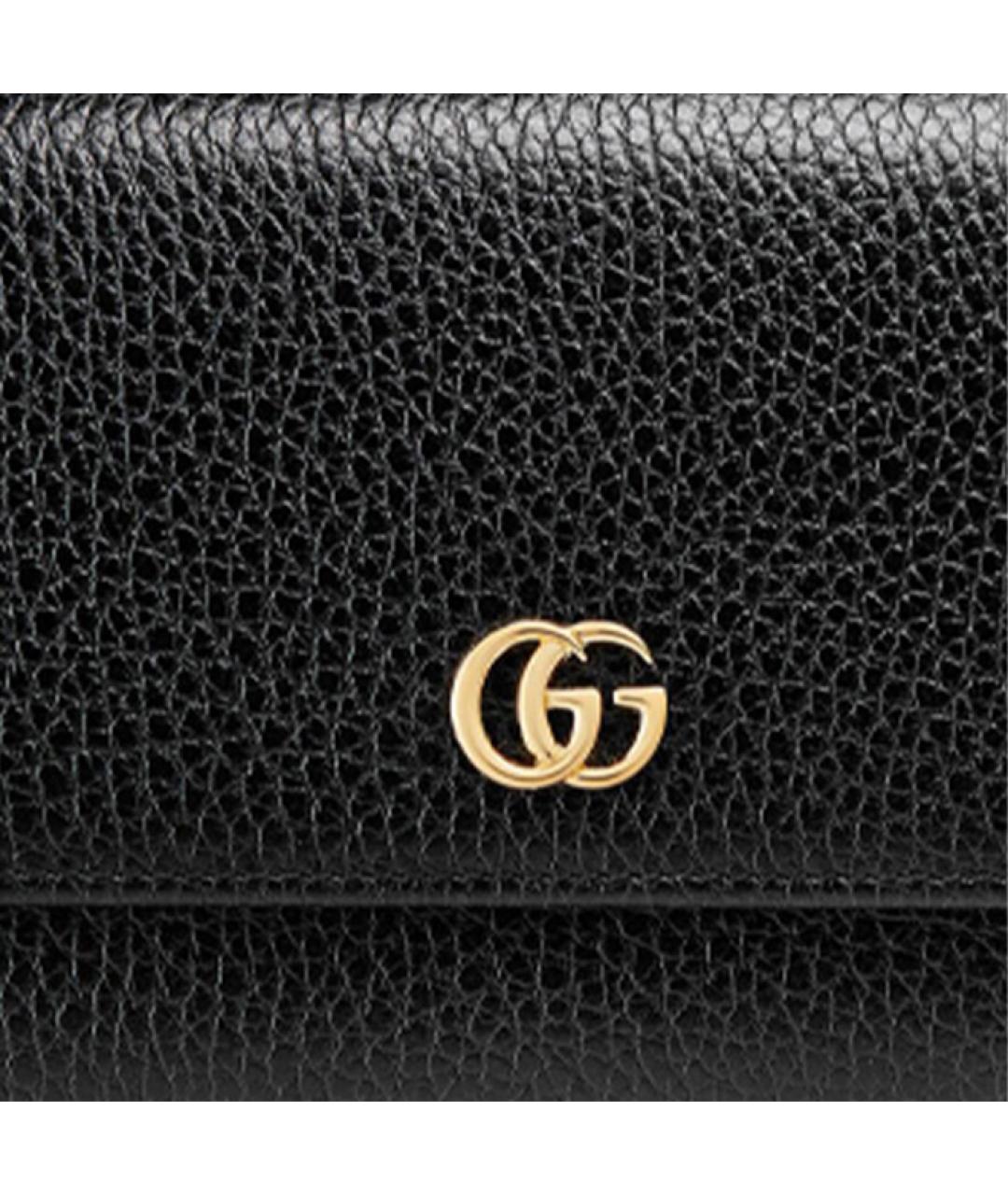 GUCCI Черный кожаный кошелек, фото 4