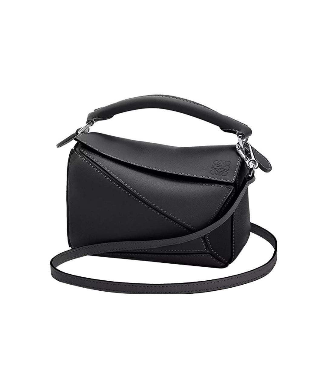 LOEWE Черная кожаная сумка через плечо, фото 3