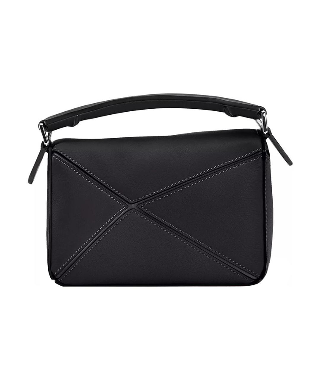 LOEWE Черная кожаная сумка через плечо, фото 4