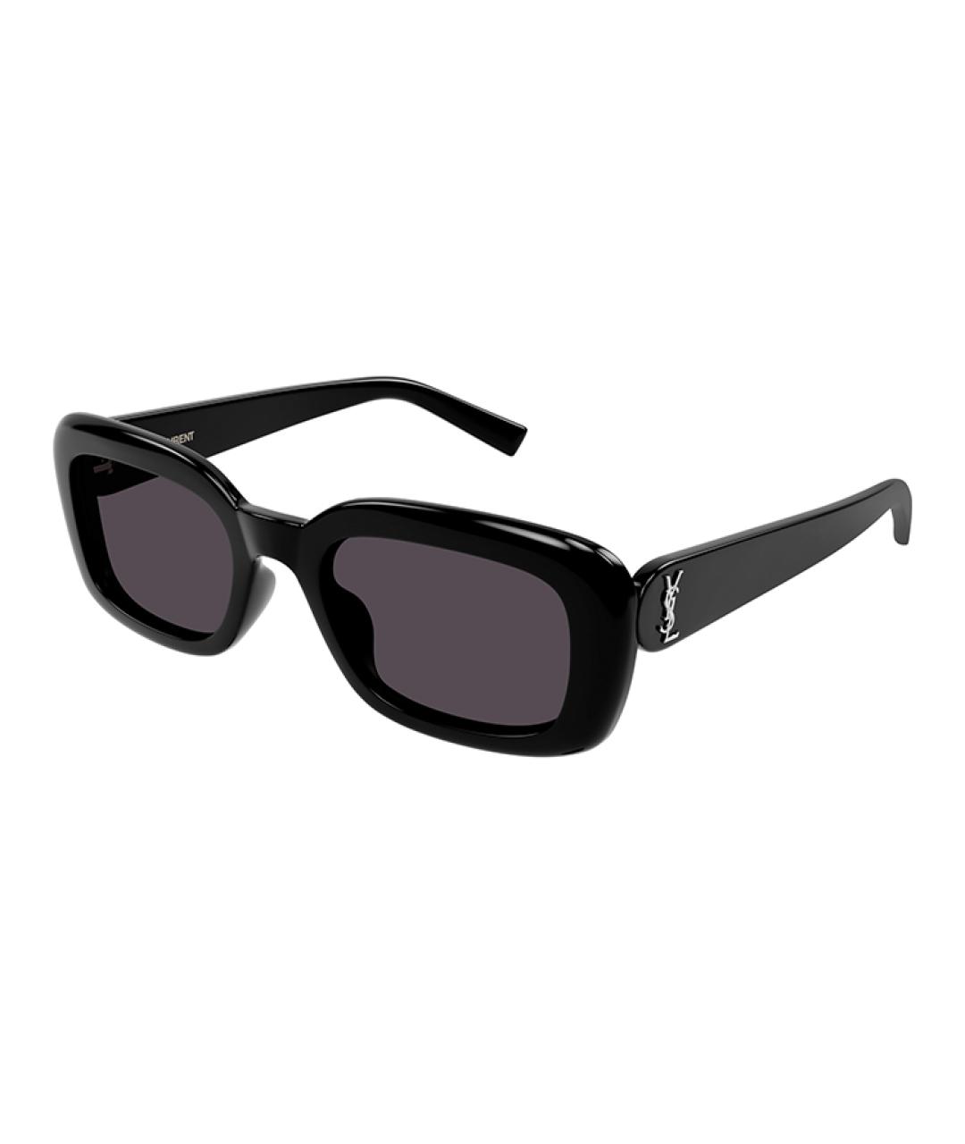 SAINT LAURENT Черные пластиковые солнцезащитные очки, фото 1
