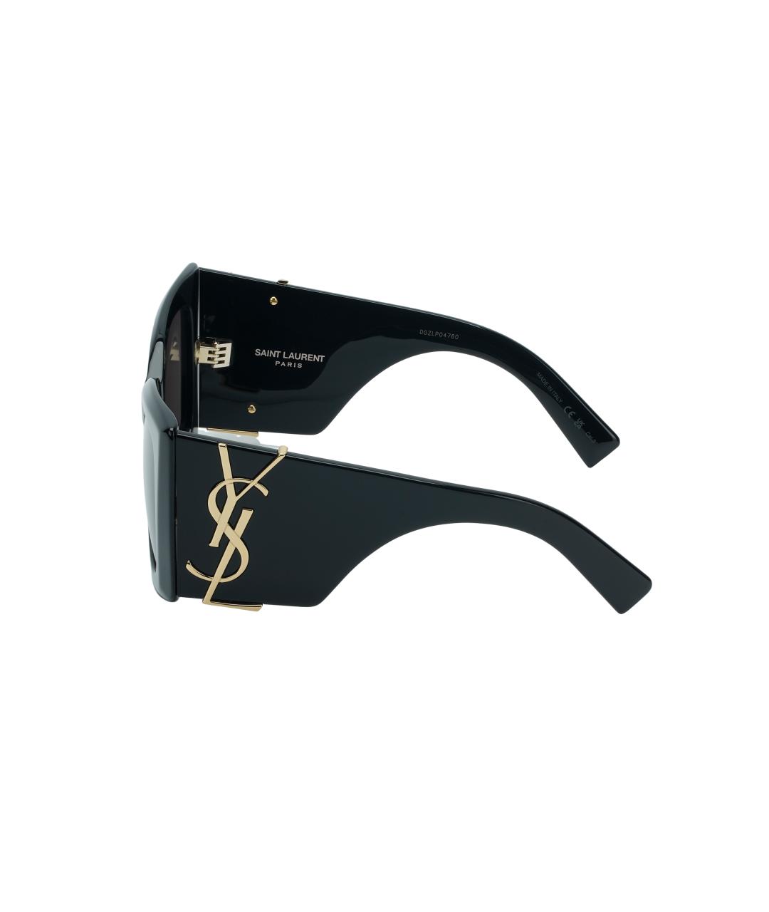 SAINT LAURENT Бирюзовые пластиковые солнцезащитные очки, фото 3