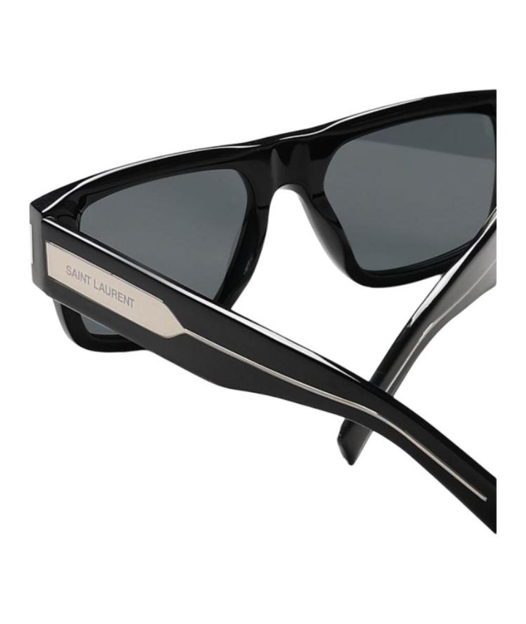 SAINT LAURENT Черные пластиковые солнцезащитные очки, фото 4