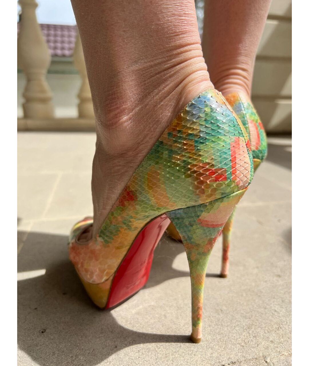 CHRISTIAN LOUBOUTIN Мульти туфли из экзотической кожи, фото 8