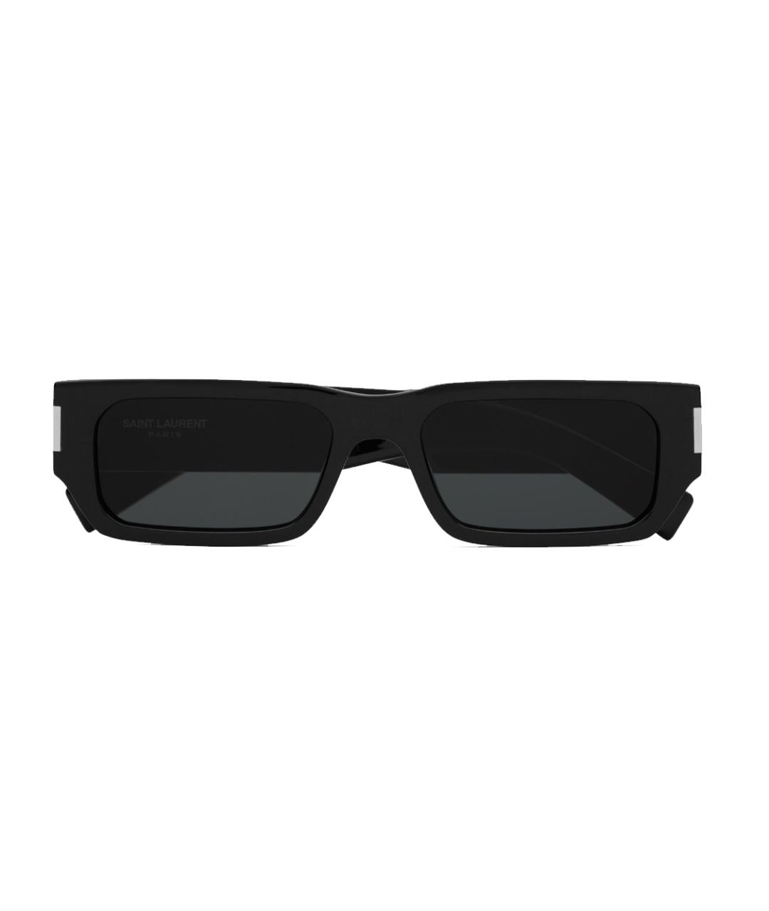 SAINT LAURENT Черные пластиковые солнцезащитные очки, фото 2