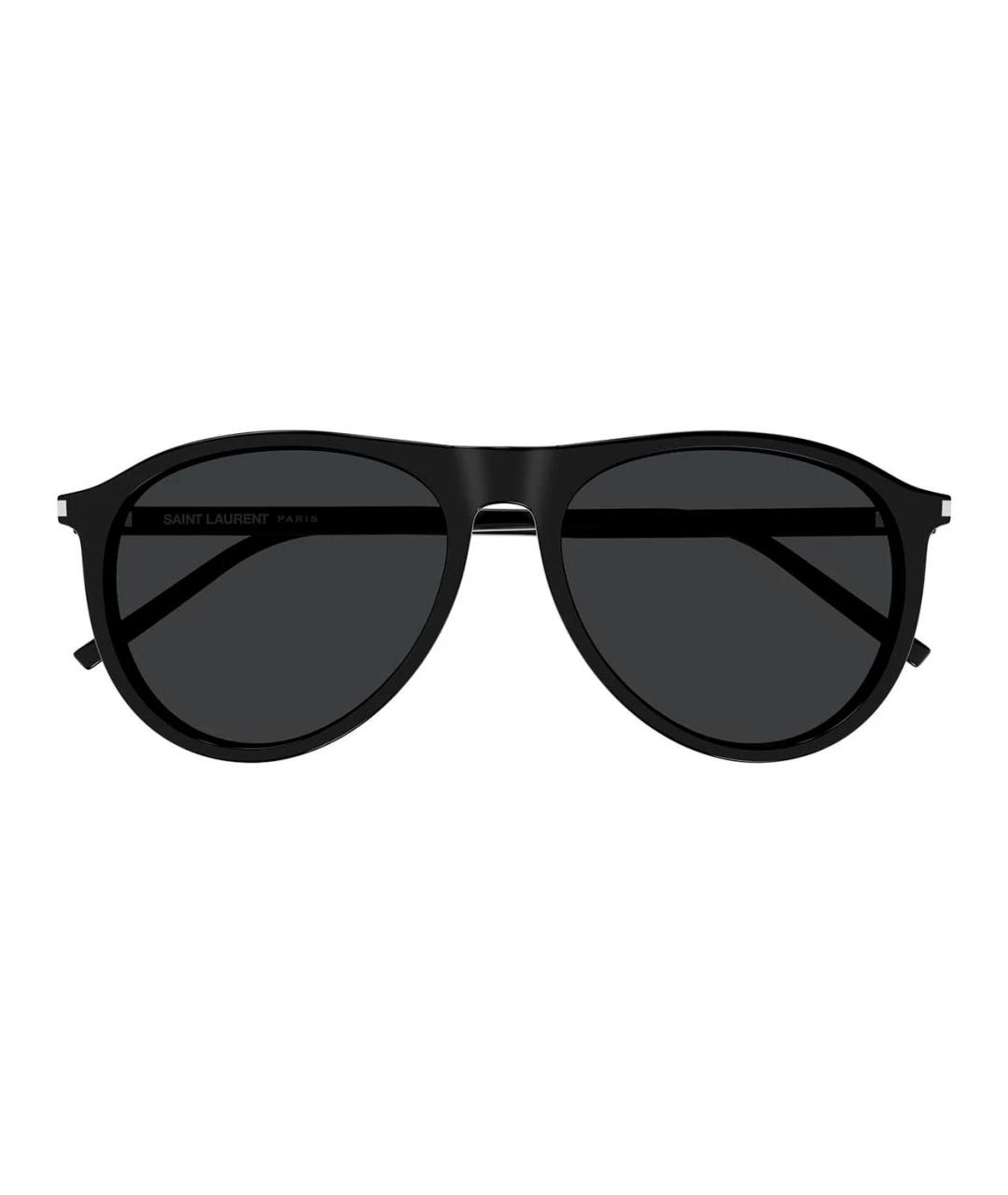 SAINT LAURENT Черные пластиковые солнцезащитные очки, фото 2