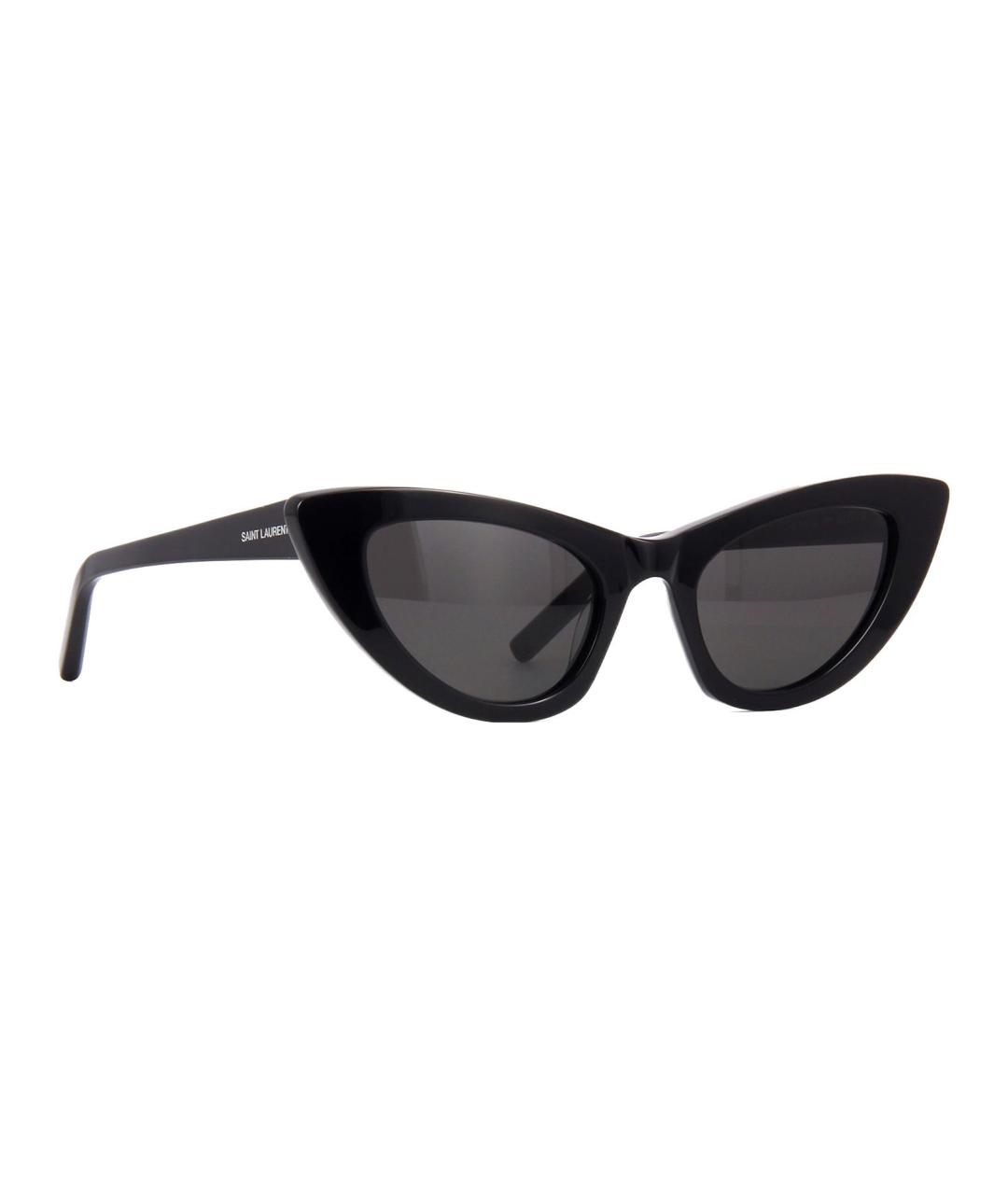 SAINT LAURENT Черные пластиковые солнцезащитные очки, фото 3