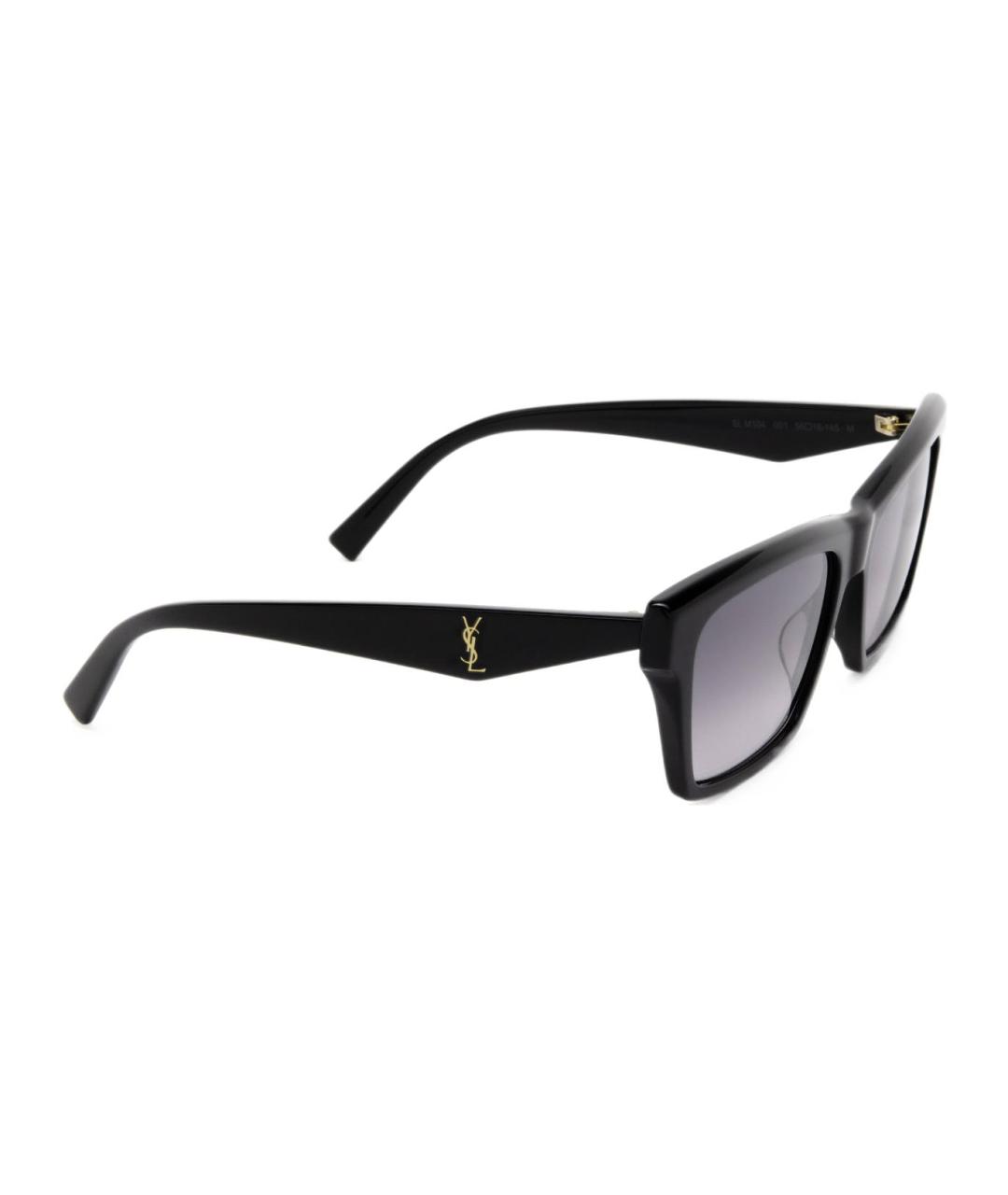 SAINT LAURENT Черные пластиковые солнцезащитные очки, фото 2