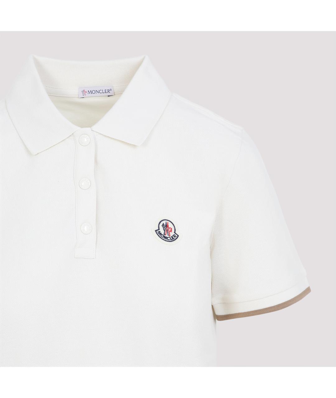 MONCLER Белая хлопковая футболка, фото 4