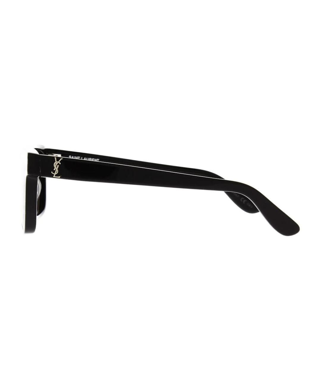 SAINT LAURENT Черные пластиковые солнцезащитные очки, фото 3