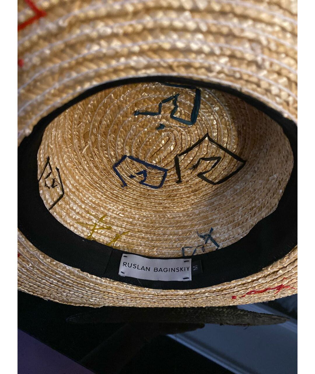 RUSLAN BAGINSKIY Бежевая соломенная шляпа, фото 4