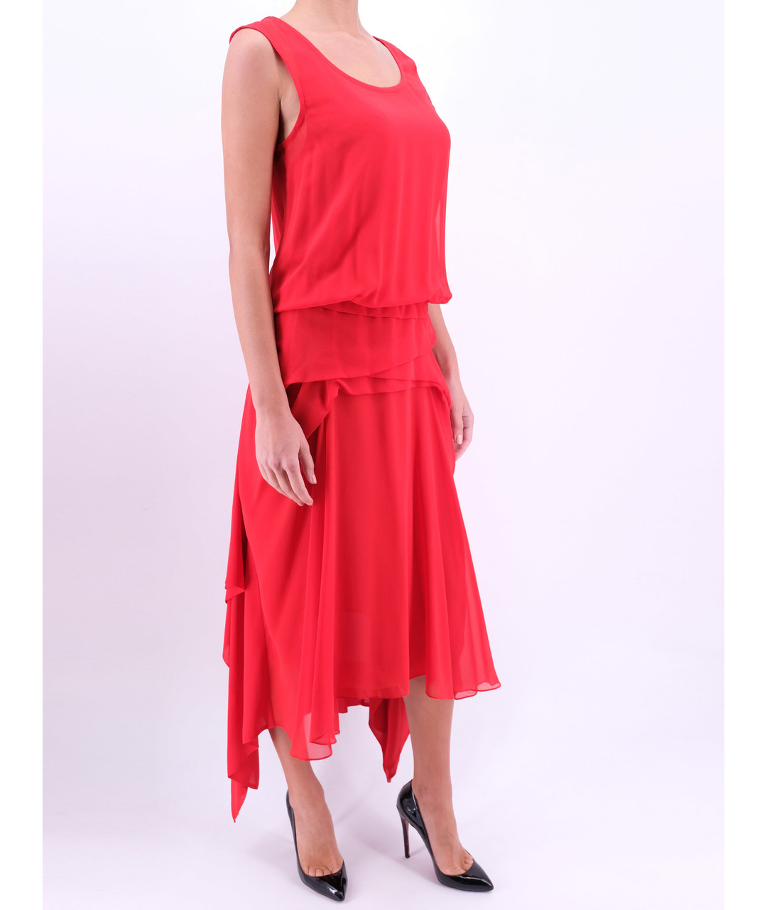 NO. 21 Красное шелковое вечернее платье, фото 2