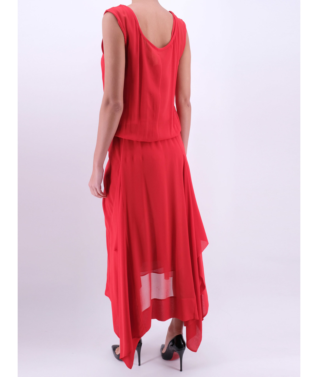 NO. 21 Красное шелковое вечернее платье, фото 3