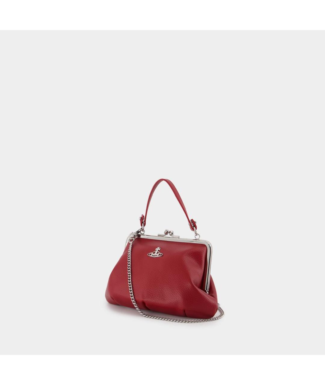 VIVIENNE WESTWOOD Красная сумка с короткими ручками из искусственной кожи, фото 2