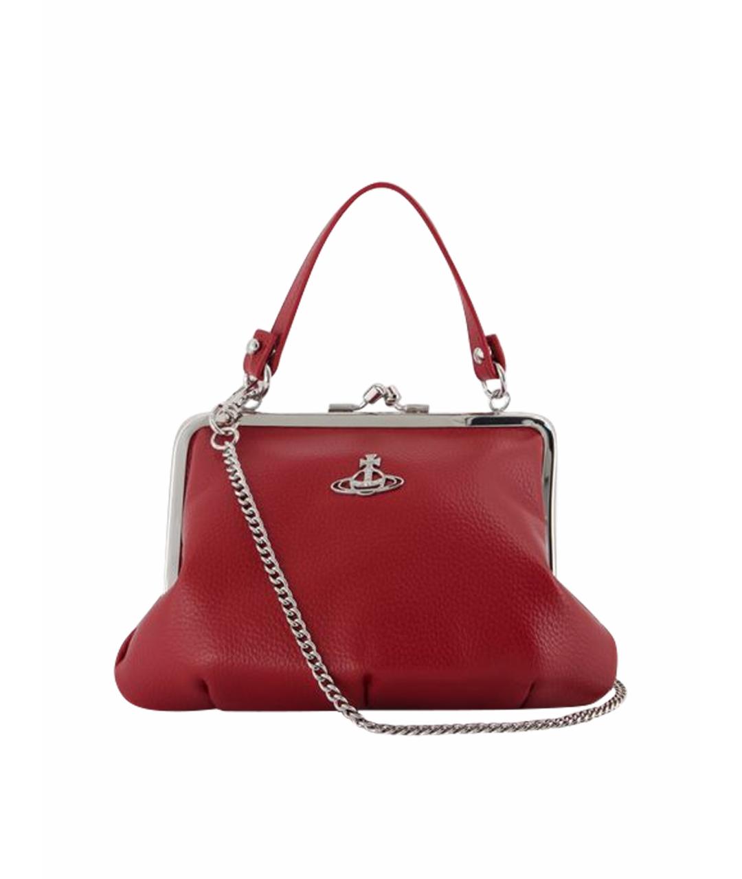 VIVIENNE WESTWOOD Красная сумка с короткими ручками из искусственной кожи, фото 1