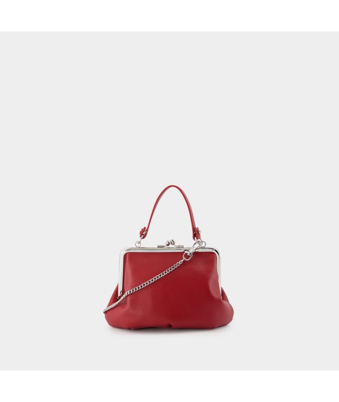 VIVIENNE WESTWOOD Красная сумка с короткими ручками из искусственной кожи, фото 3