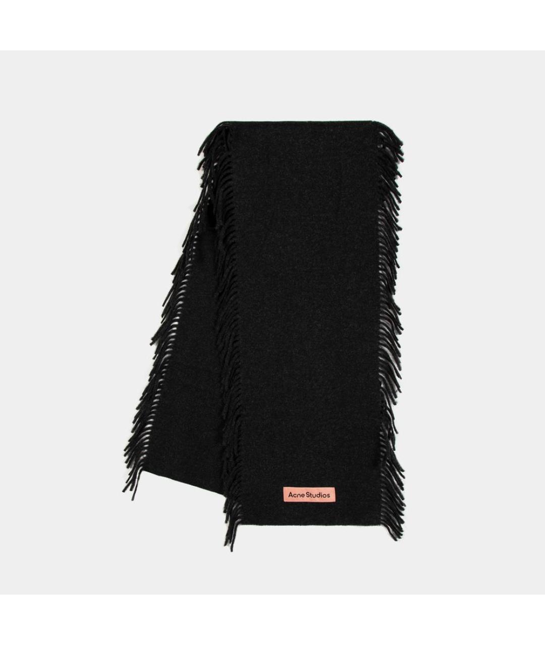 ACNE STUDIOS Черный шерстяной шарф, фото 3