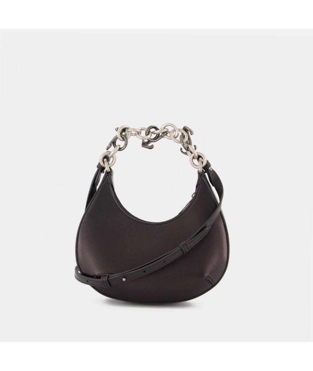 OFF-WHITE Черная кожаная сумка через плечо, фото 3