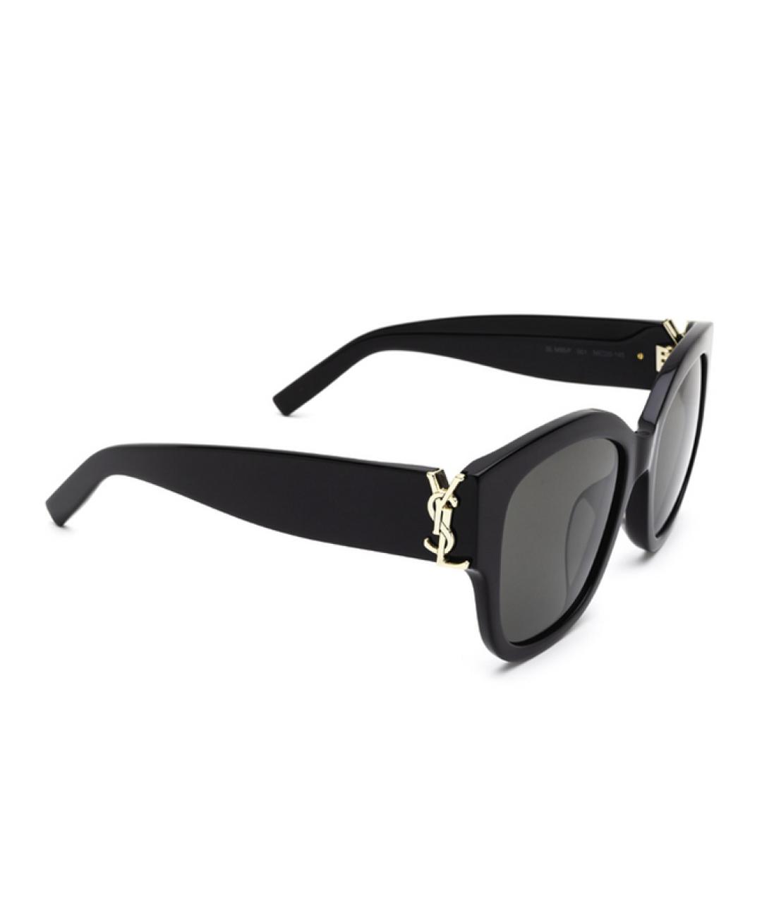 SAINT LAURENT Черные пластиковые солнцезащитные очки, фото 3
